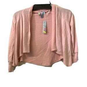 Truly Creative Worldwide Girls Pink Open Front Cardigan Sweater